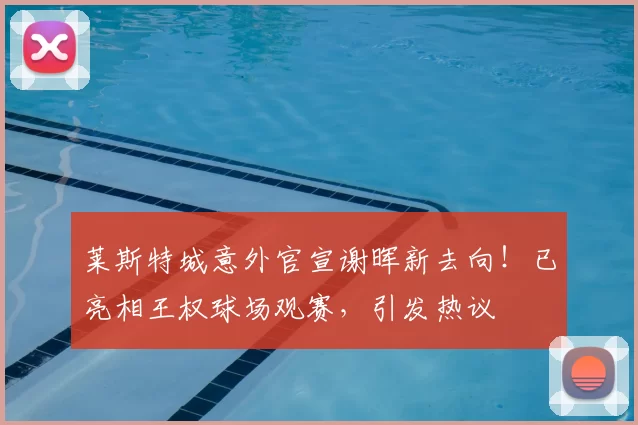 莱斯特城意外官宣谢晖新去向!已亮相王权球场观赛,引发热议
